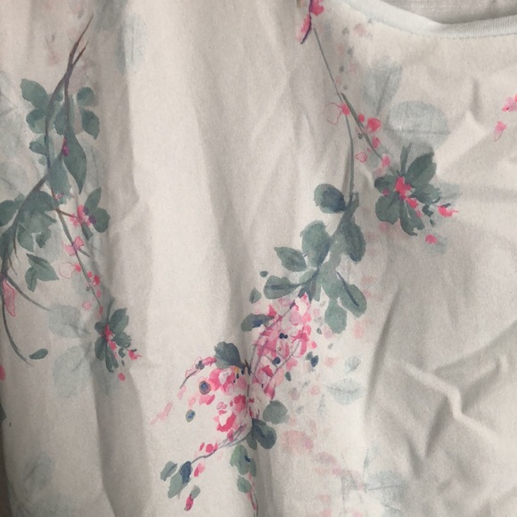 Ted Baker Light Green Floral Cap Sleeve Top Size 3 (US 8) - Picture 3 of 7